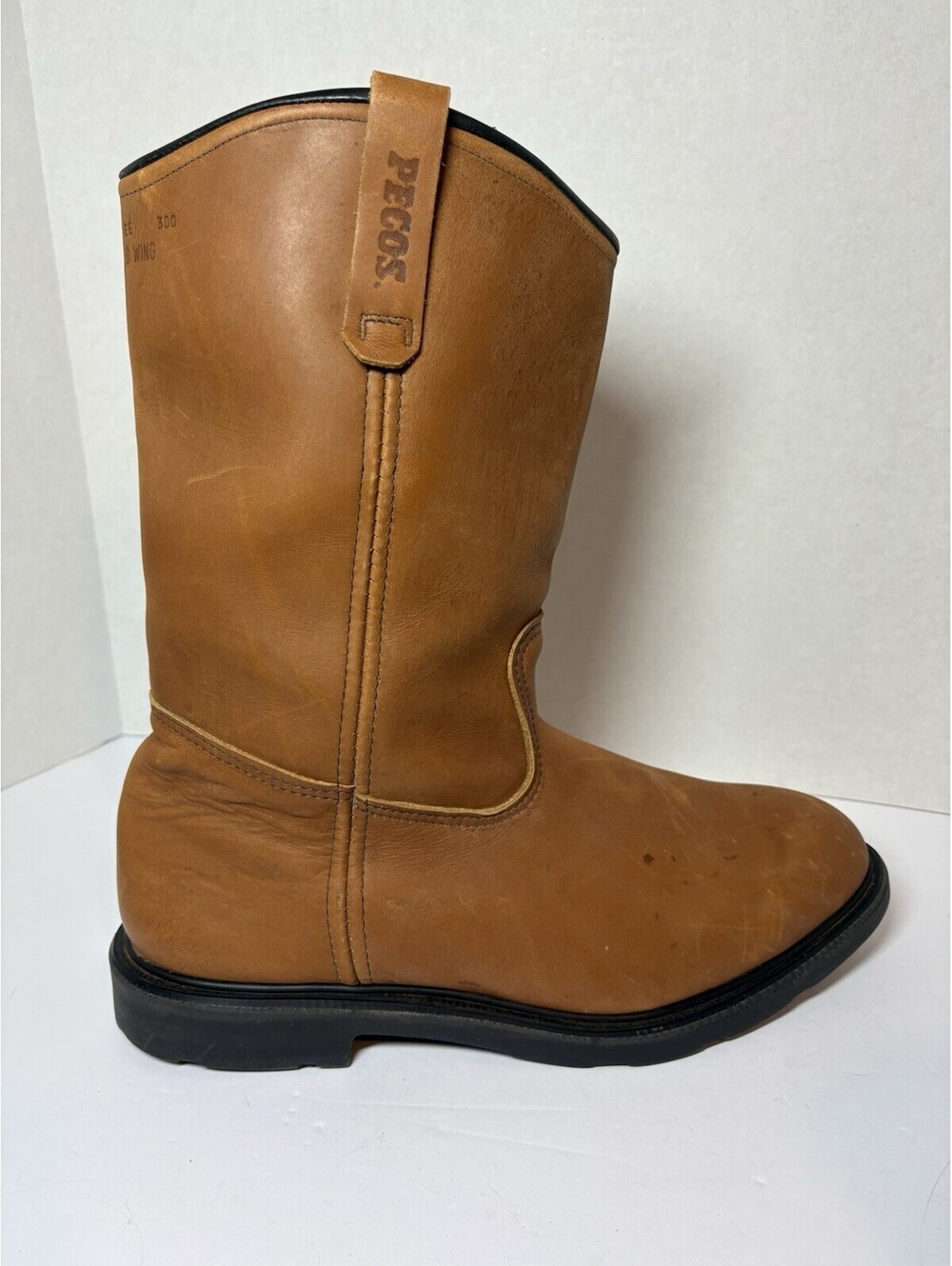 Red Wing 1105 Pecos Men’s Size 13 EE Brown Leather Soft Toe Pull On Work Boots.